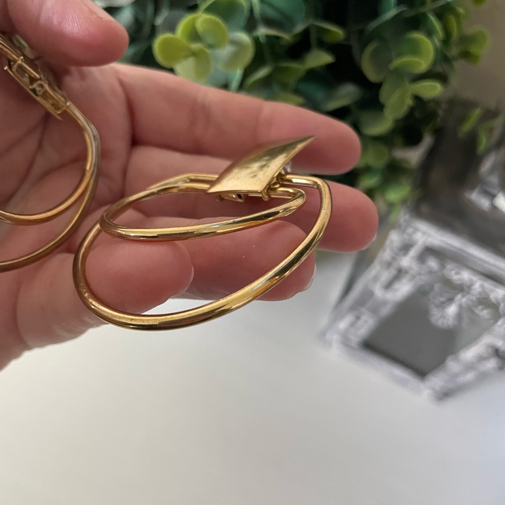 Vintage Geometric Round Stud Dangle Earrings Cont… - image 5